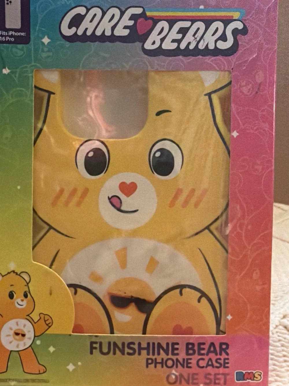 Care Bears Funshine Bear Bright Yellow Phone Case fix iPhone 16 pro